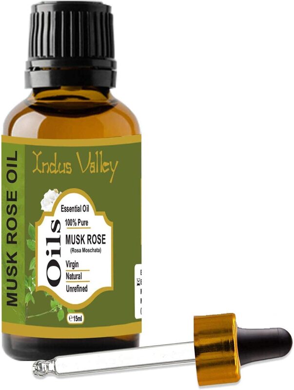 Indus Valley 100% Pure Natural Halal Certified Musk Rose Essential Oil, 15ml