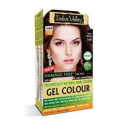 Indus Valley Natural Organic Halal Damage Free Gel Hair Colour for Grey Coverage Hair, Copper Mahogany