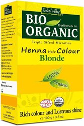 Indus Valley Bio Organic Halal Certified 100% Natural Chemical Free Henna Hair Colour, Blonde