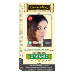 Indus Valley Botanical Hair Colour Best for Allergy Sufferers and Sensitive Skin, Chestnut Brown