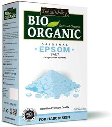 Indus Valley Bio Organic 100% Natural Halal Certified Original Premium Quality Epsom Salt, 250gm