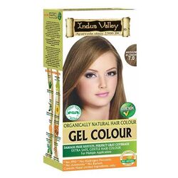 Indus Valley Natural Organic Halal Damage Free Gel Hair Colour for Grey Coverage Hair, Medium Blonde