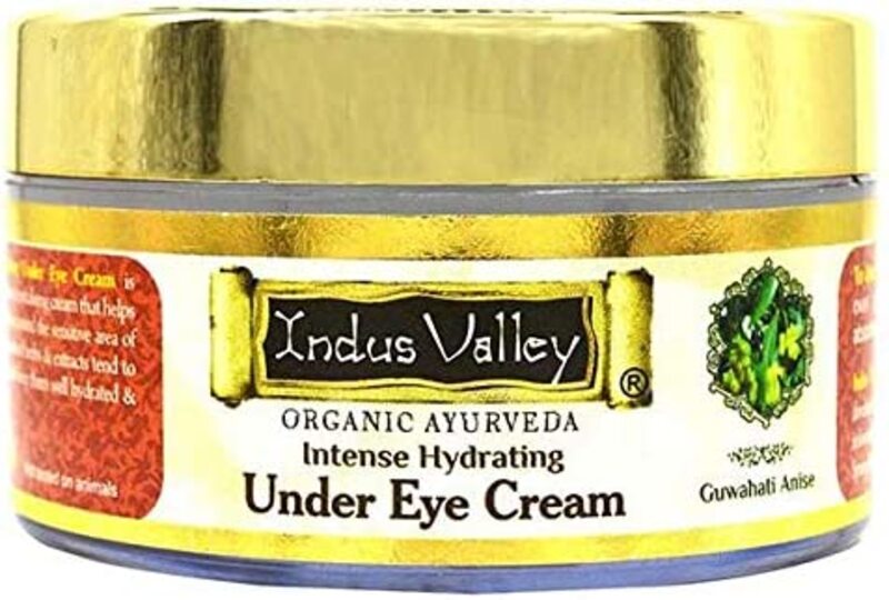 Indus Valley Halal Certified Natural Organic Ayurveda Intense Hydrating Under Eye Cream Removing Dark Circle, 50ml