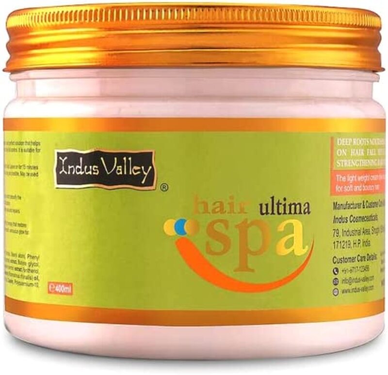 Indus Valley Deep Nourishing Halal Certified Hair Ultima Spa with Keratin for Manage Dry and Fizzy Hair and Brings Smooth & Shiny Hair, 400ml