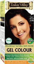 Indus Valley Natural Organic Damage Free Gel Hair Colour for Grey Coverage Hair, Dark Brown