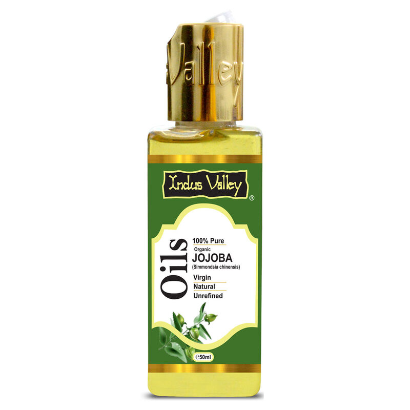 Indus Valley 100% Natural Halal Certified Jojoba Carrier Oils Glowing Skin Hair Treatment, 100ml