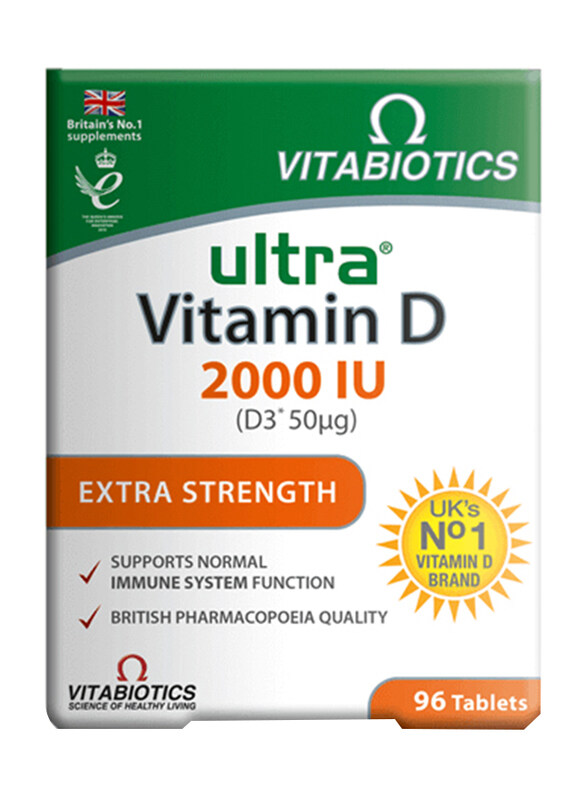 

Vitabiotics Ultra Vitamin D 2000 IU, 96 Tablets