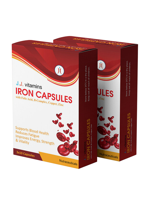 

J.J Vitamins Iron Capsules, 30 Capsules