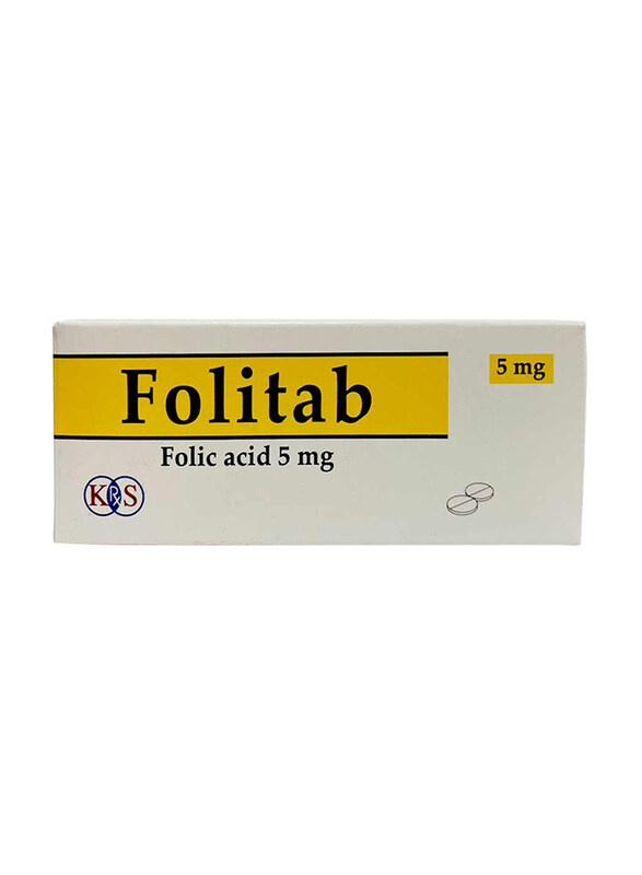 

Folitab Folic Acid 5mg, 20 Tablets