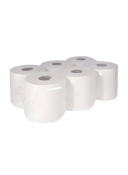 Maxiroll Embossed Plain Poly Bag, White, 650gm x 2 Ply, 6 Pieces