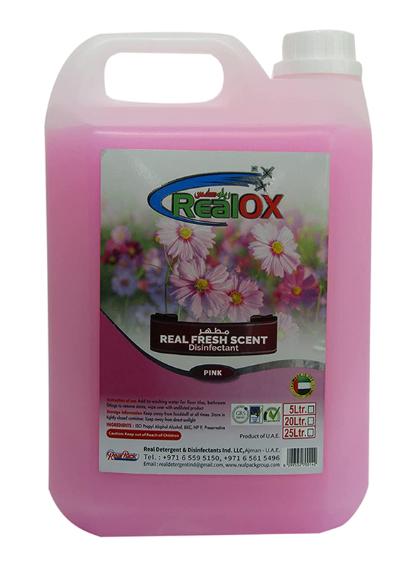 RealOX Real Fresh Scent Pink Disinfectant, 5 Liters