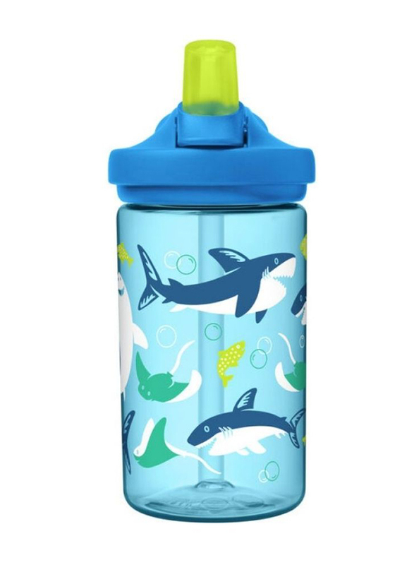 Camelbak Eddy+ Kids Sharks and Rays Bottle, 14oz, Dark Blue
