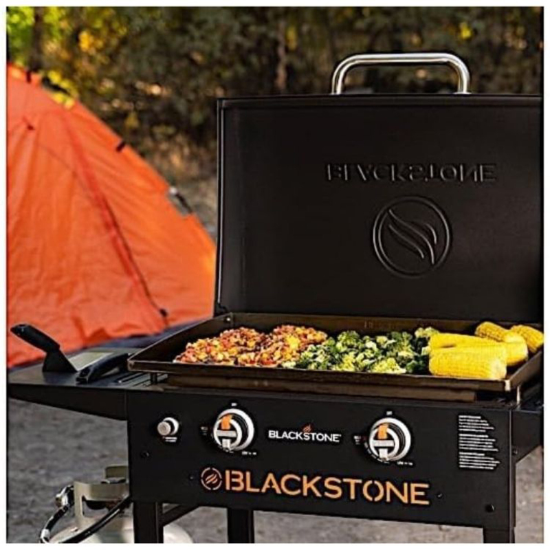 Blackstone 28-inch Original Stainless Top Griddle with Hood, Black