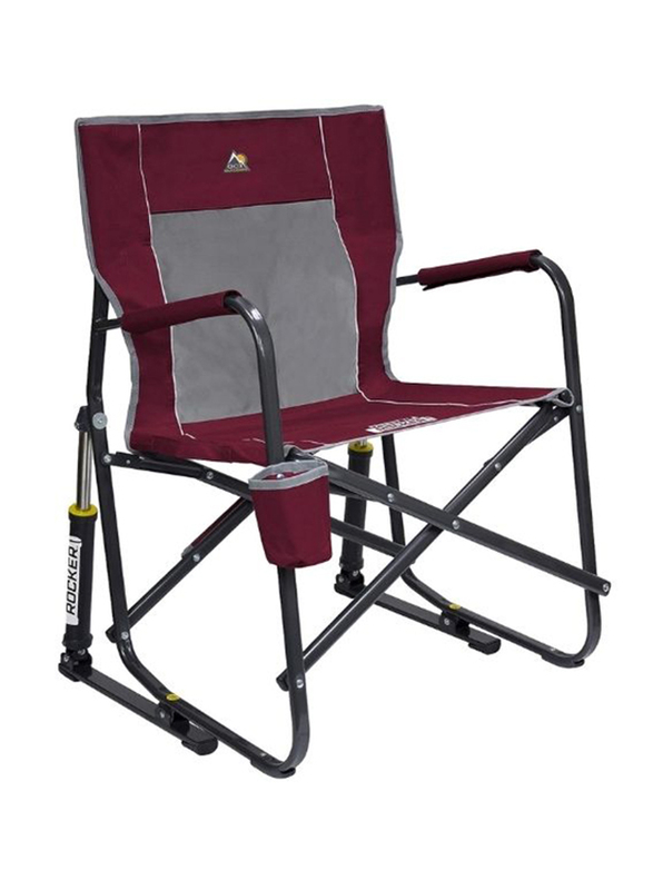 Gci Outdoor Freestyle Rocker Folding Chair, Red
