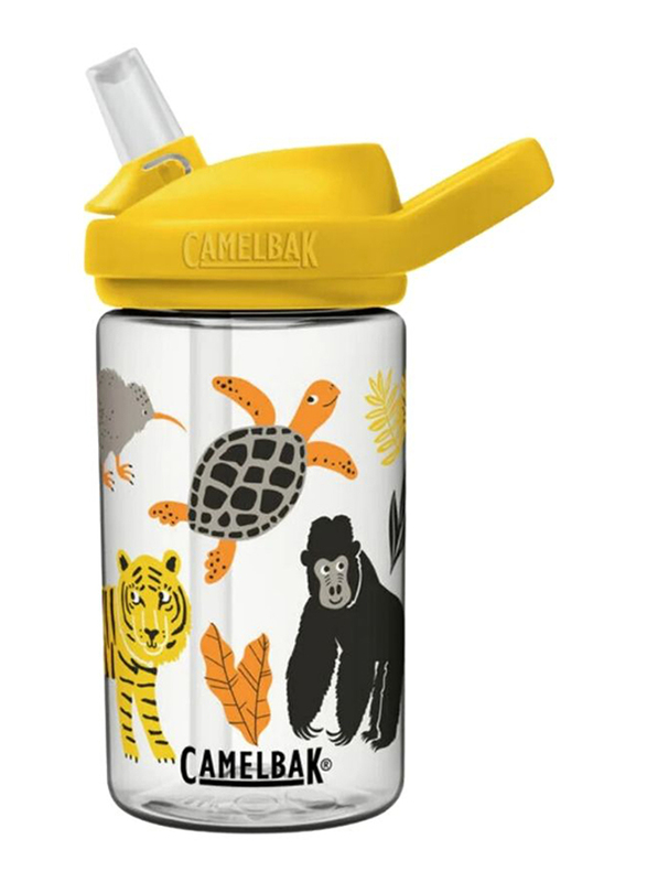 Camelbak Eddy+ Kids Jungle Animals Bottle, 14oz, Yellow