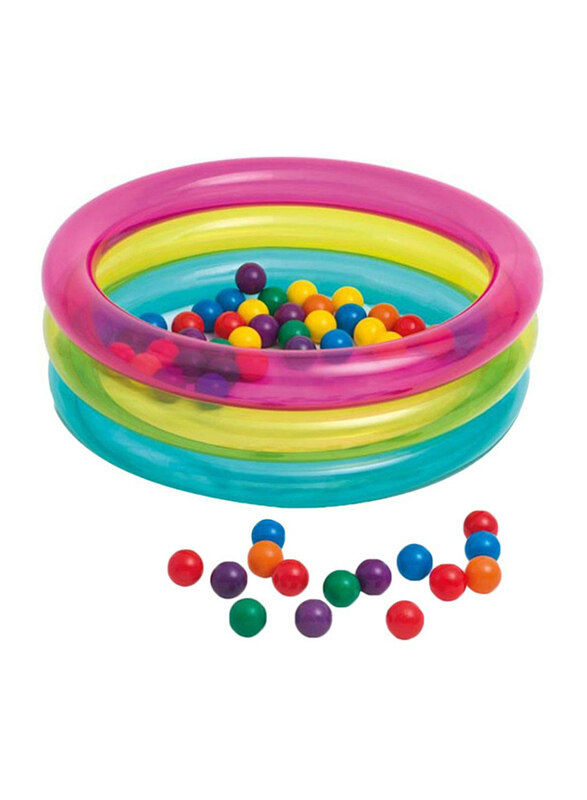 

Intex Classic 3-Ring Baby Ball Pit, 50 Pieces, 3+ Years, Multicolour