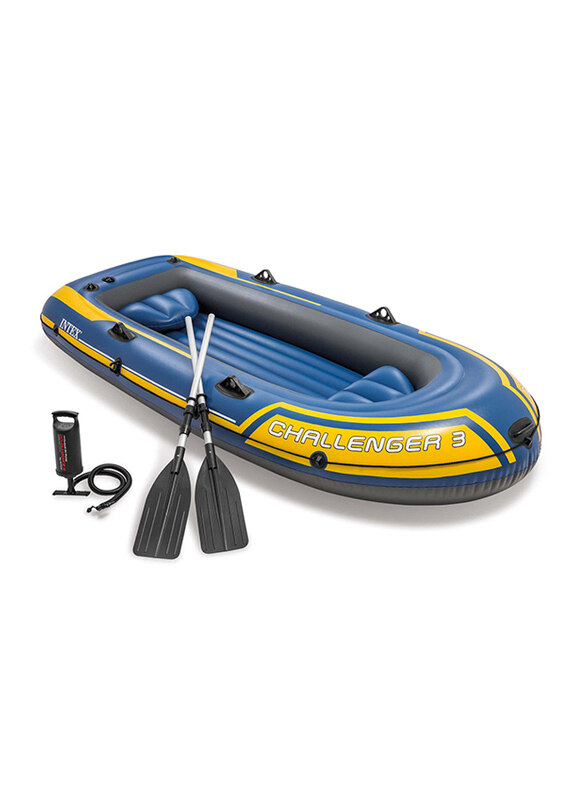 

Intex Challenger 3 Inflatable Boat Set, Blue