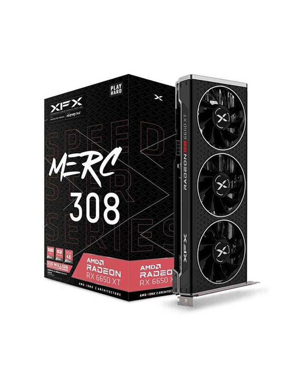 

XFX 8GB GDDR6 Speedster MERC 308 AMD Radeon RX 6650 XT AMD RDNA 2 Gaming Graphic Card, RX-665X8TBDY, Black