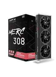XFX 8GB GDDR6 Speedster MERC 308 AMD Radeon RX 6600 XT AMD RDNA 2 Gaming Graphic Card, RX-66XT8TBDQ, Black