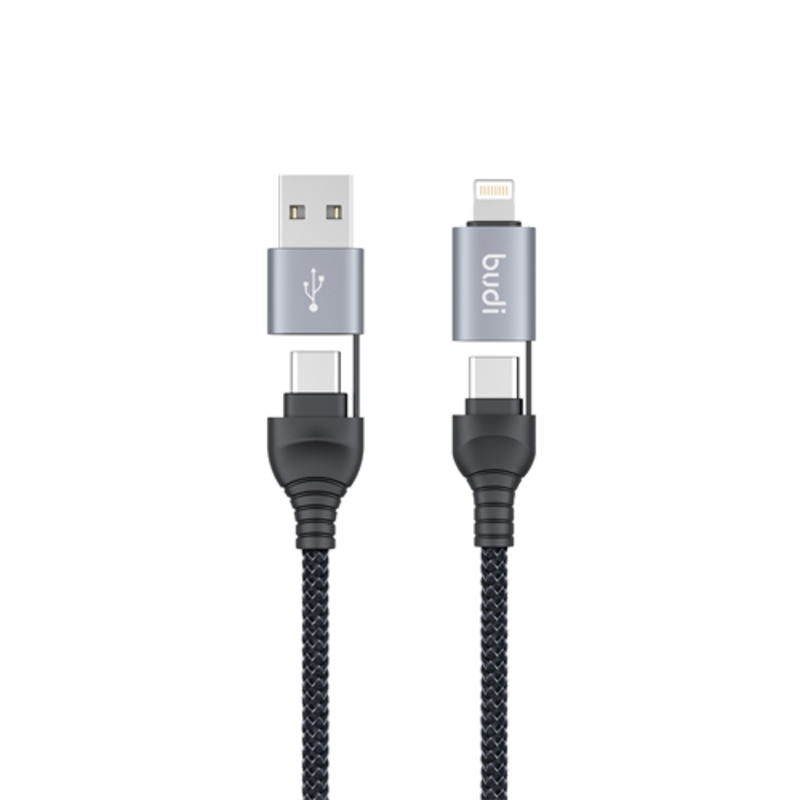 Budi 4 In 1 USB Type-C To C PD 65W 20W Charging Power Cable For Iphone Accessories Lightning Cable Smartphones Xiaomi Quick Wire