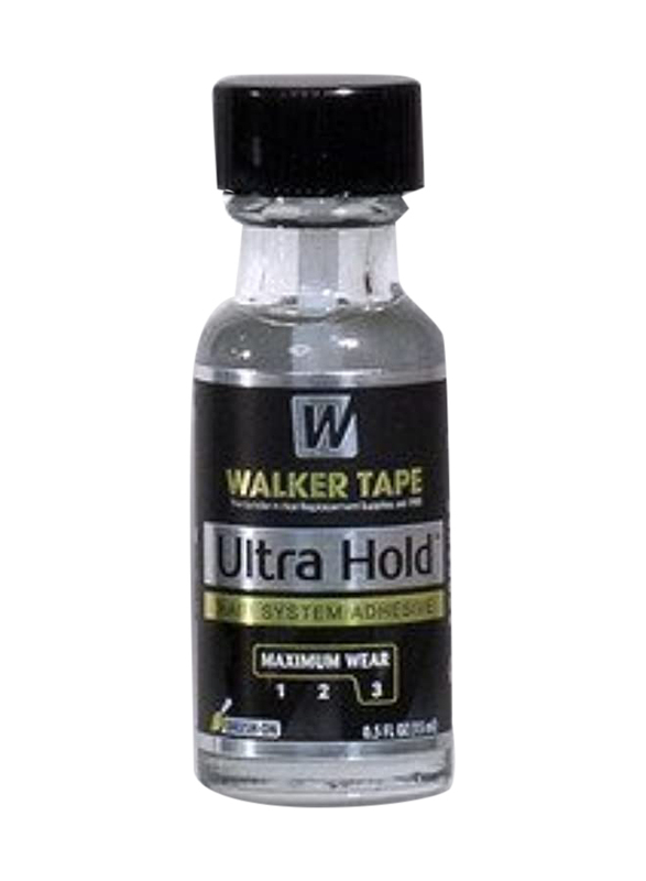 Walker Tape Ultra Hold Hair System Adhesive Bottle with Brush for Wigs, 2 Piece