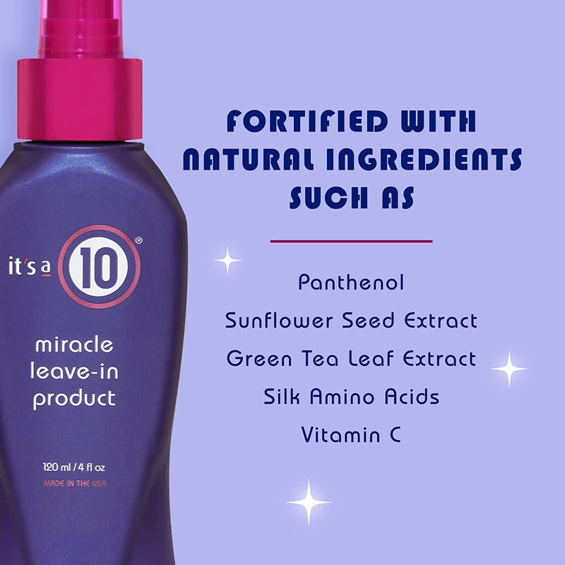 It's a 10 Miracle Leave in Spray for Dry and Damaged Hair, 120ml, 4 Pieces