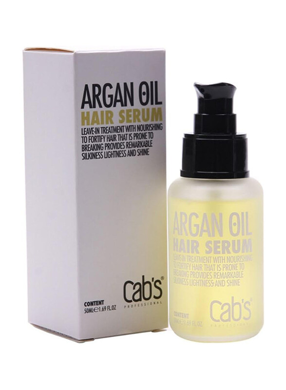 

Cab's Beauty Argan Oil Hair Serum Nourishing and Repairing Formula for Smooth and Shiny Hair, 50 ml