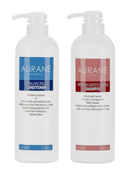 Aurane Pro Formula Balancing Conditioner with Protein Moisturizing Shampoo Sets, 750ml, 2 Pieces