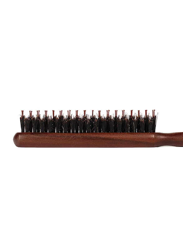 GranNaturals Boar & Nylon Bristle Brush Teasing Comb with Rat Tail Pick for Hair Sectioning, 1 Piece