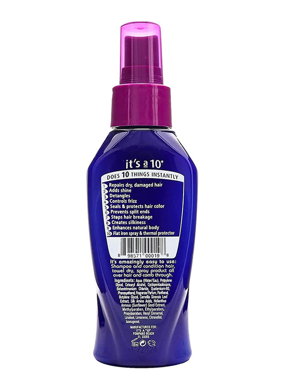 It's a 10 Miracle Leave in Spray for Dry and Damaged Hair, 120ml