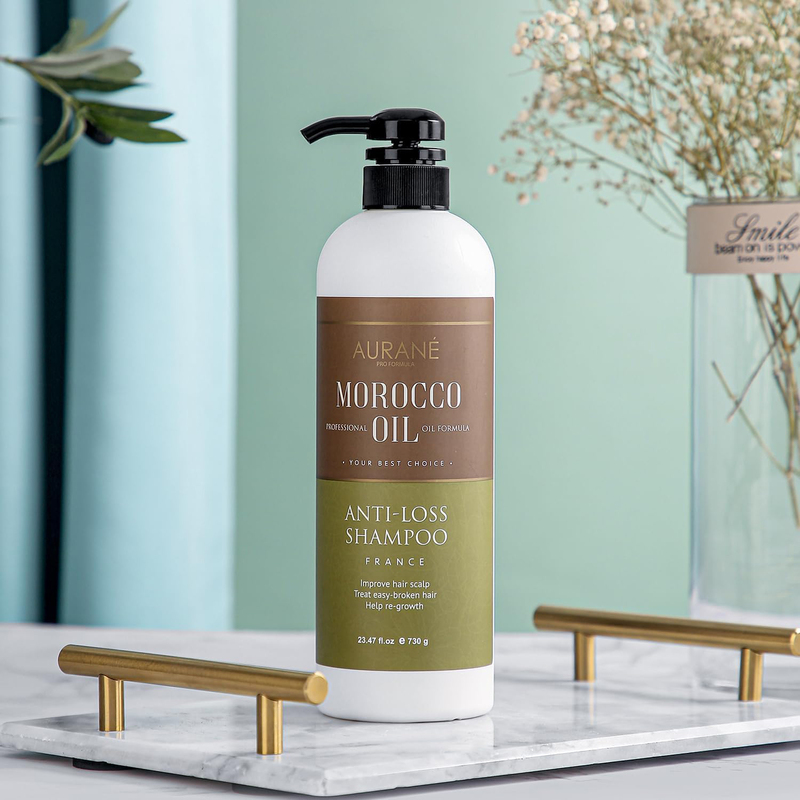 Aurane Morocco Cold-Pressed Organic Oil Anti Loss Shampoo, 730gm