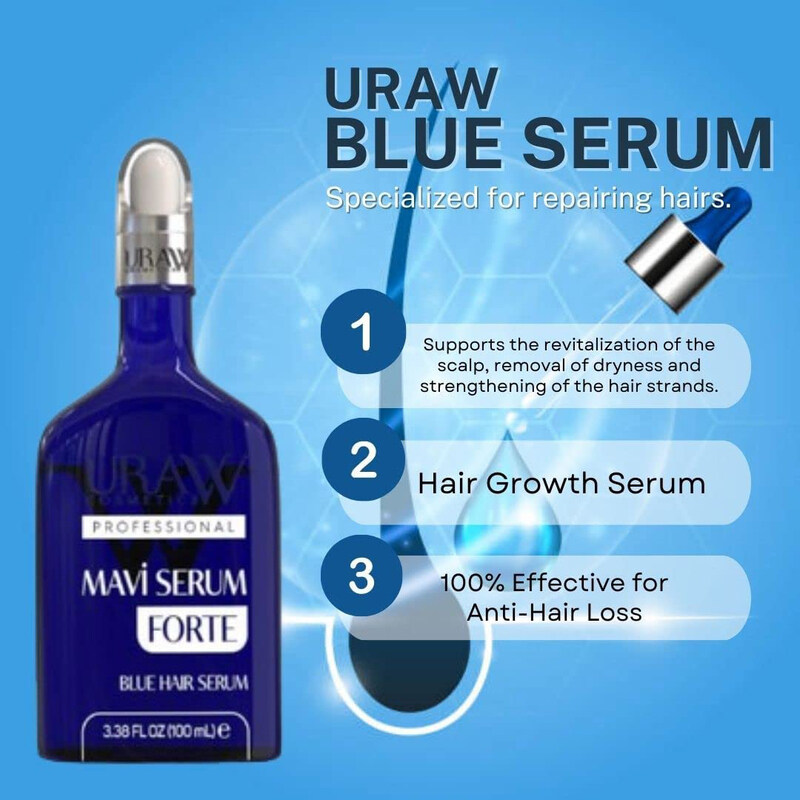 

Uraw Professional forte Mavi Blue Serum, 100ml, 4 Pieces