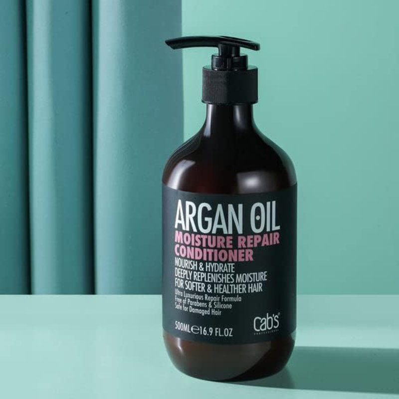 Cab's Argan Oil Moisturizing Conditioner Hydrating Colour Protection Dry Damage Hair, 500ml