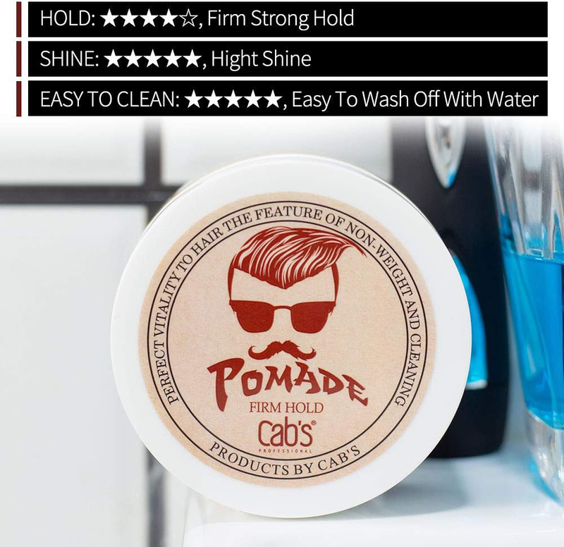 Cab's Firm Hold Hair Pomade for Men with Strong Firm Hold for High Shine, 80gm