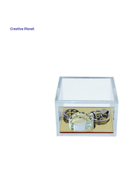 Creative Planet Jewellery Box with Lid Bonus Mirror Bottom Plate, M, Gold