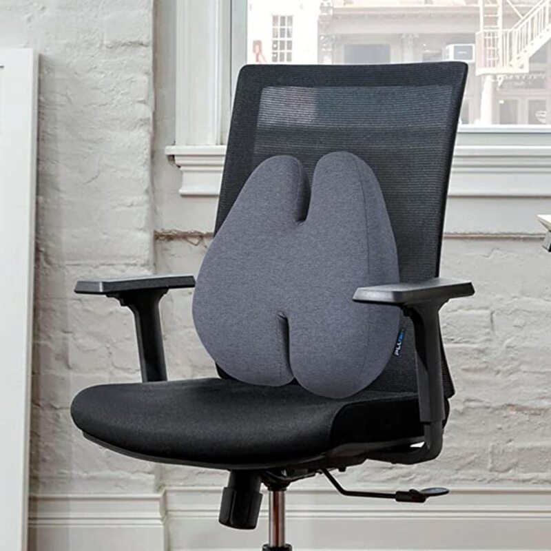 وسادة دعم قطنية متطورة للكرسي وسادة مقعد إسفنجية للظهر تساعد في تصحيح وضعك وتحسين إنتاجيتك (فراشة)