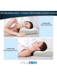 Creative Planet Plush Medical Memory Foam Pillow, 2 Piece, White