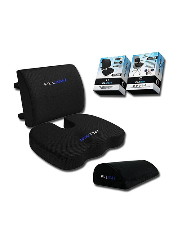 

Creative Planet Advanced Tailbone Seat Cushion Set, CP-PL-combo &TD -03, Black