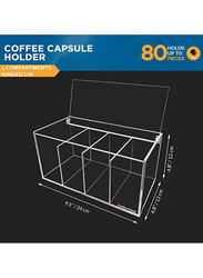 Creative Planet Acrylic Nespresso Coffee Pod Capsule Holder, 2 Piece, Clear