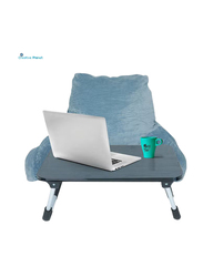 Creative Planet Reading Bonus Lap Desk Shredded Foam TV Pillow with Removable Cover Great Support for Studying, Grey