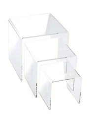 Creative Planet Square Acrylic Display Riser, 2 Set, Clear