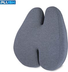 Plush Advanced Lumbar Support Pillow for Chair Memory Foam Seat Cushion for Back Helps Correct Your Posture & Improve Your Productivity (Butterfly)