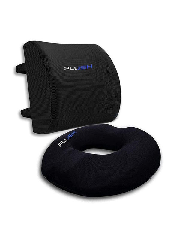 Creative Planet Lumbar Support Pillow, Black