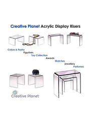 Creative Planet Square Acrylic Display Riser, Clear