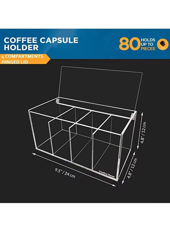 Creative Planet Acrylic Nespresso Coffee Pod Capsule Holder, Clear