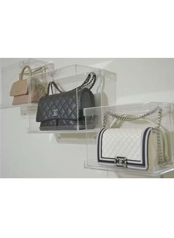 Creative Planet Acrylic Luxury Bag Display Case, 33 x 14 x 33cm, Clear