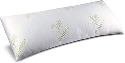 Plush Full Body Pillow for Adults -Removable Zippered Bamboo Cover Breathable Cooling Bed Body Pillow Long Pillow for Side Sleeper