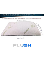 Creative Planet Plush Shredded Memory Foam Pillow, White