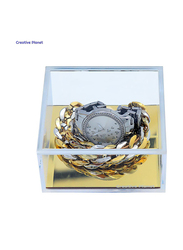 Creative Planet Jewellery Box with Lid Bonus Mirror Bottom Plate, M, Silver