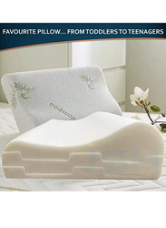 Creative Planet Plush Memory Foam Adjustable Wave Contour Pillow, White